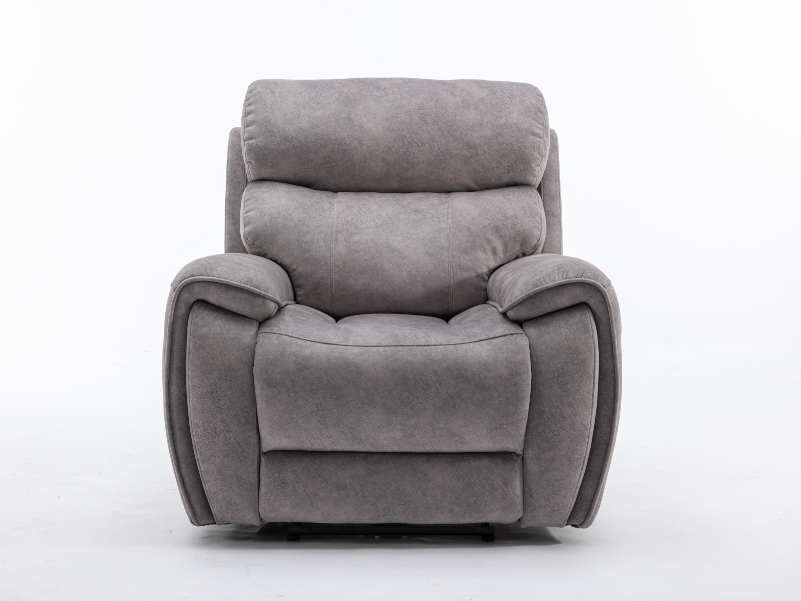 Neptune Electric Reclining Collection in Silver Fabric - Sofa Easy