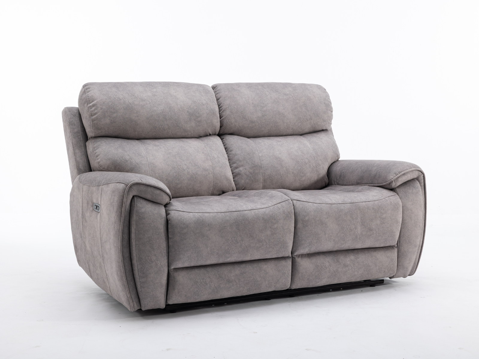 Neptune Electric Reclining Collection in Silver Fabric - Sofa Easy