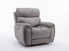 Neptune Electric Reclining Collection in Silver Fabric - Sofa Easy