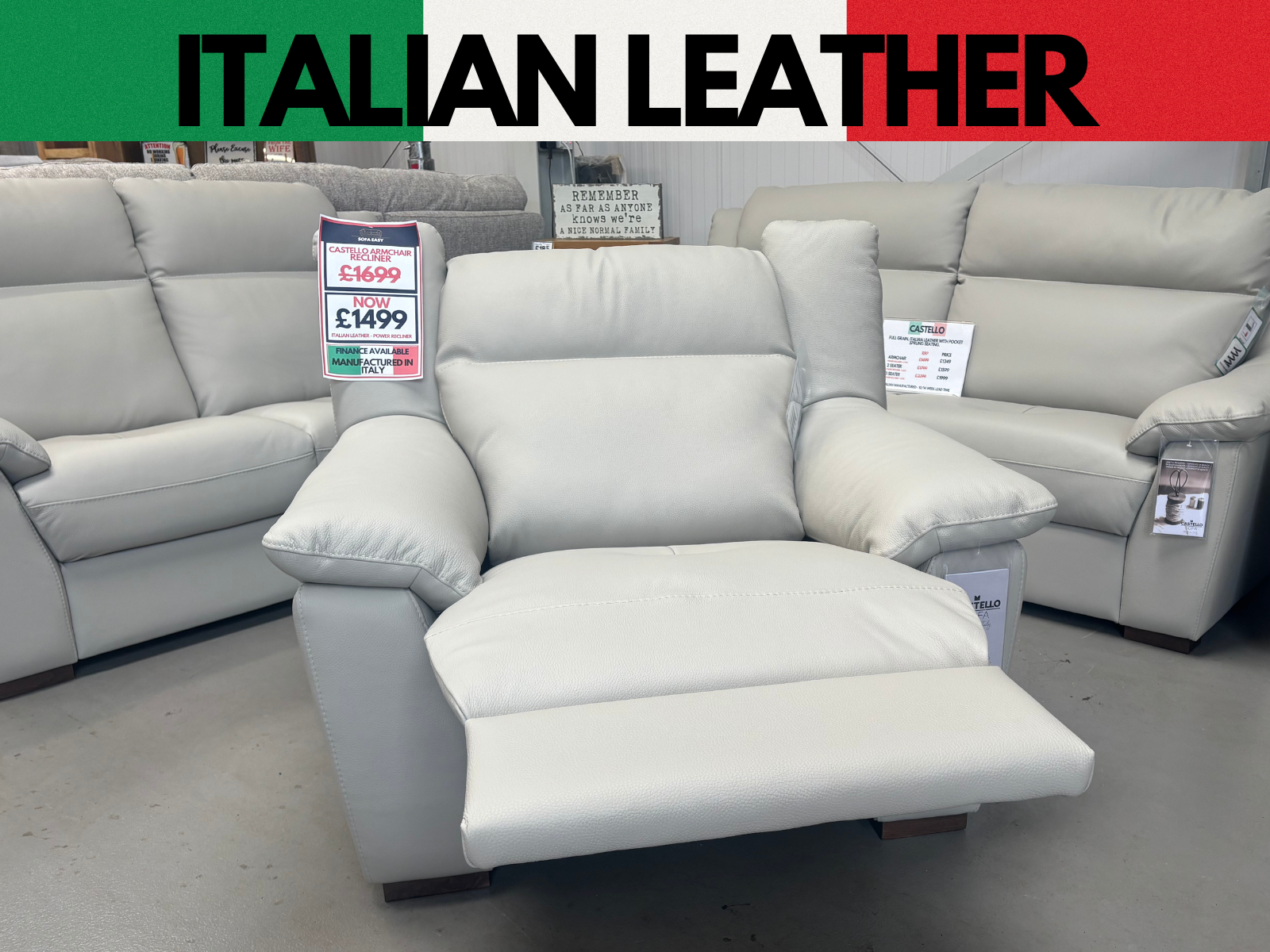 NEW - CASTELLO FULL LEATHER ITALIAN COLLECTION - Sofa Easy