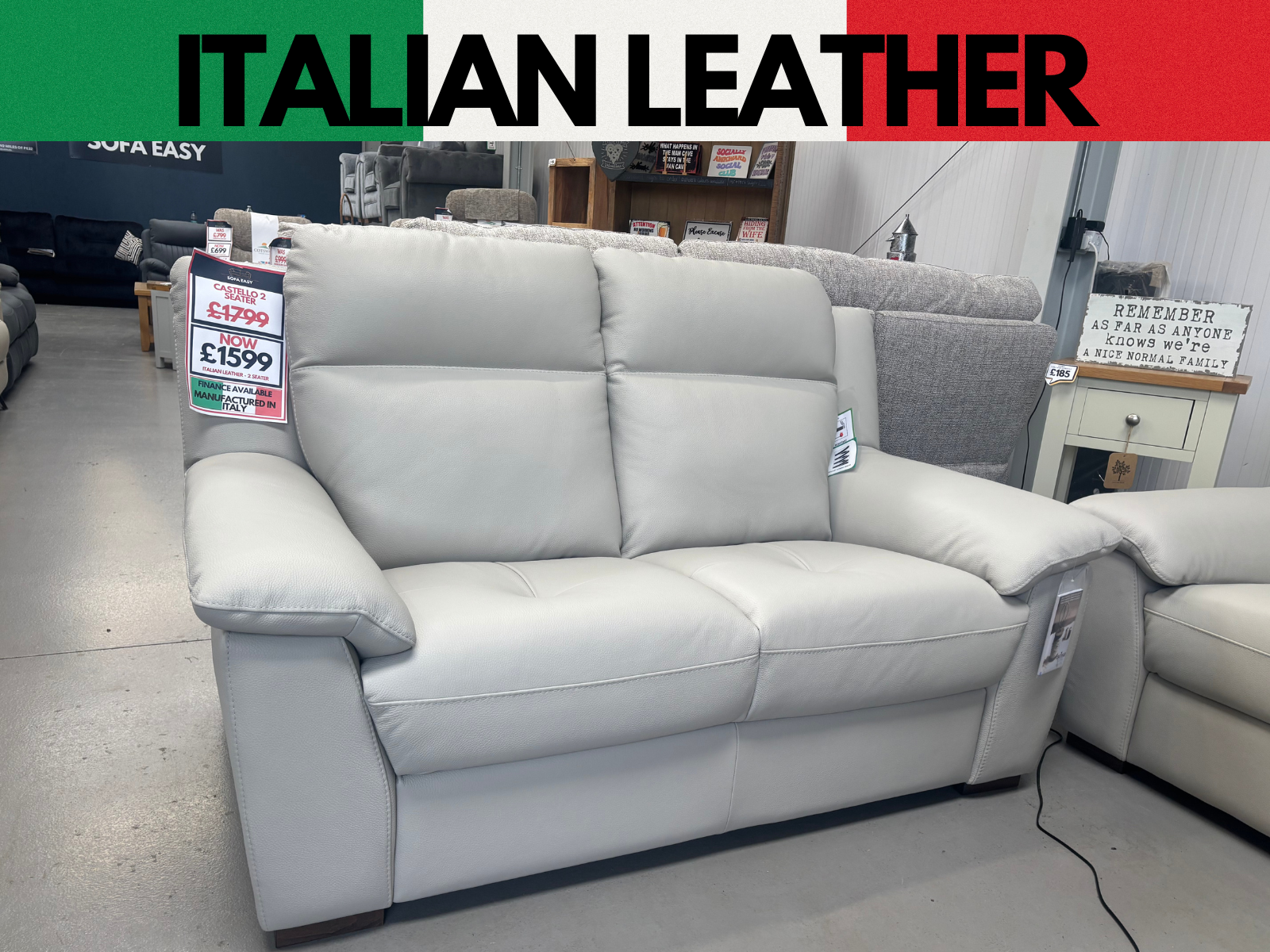 NEW - CASTELLO FULL LEATHER ITALIAN COLLECTION - Sofa Easy