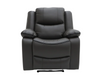 NEW - Harald Electric Reclining Sofas - Grey Leather Aire - Sofa Easy