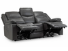 NEW - Harald Electric Reclining Sofas - Grey Leather Aire - Sofa Easy