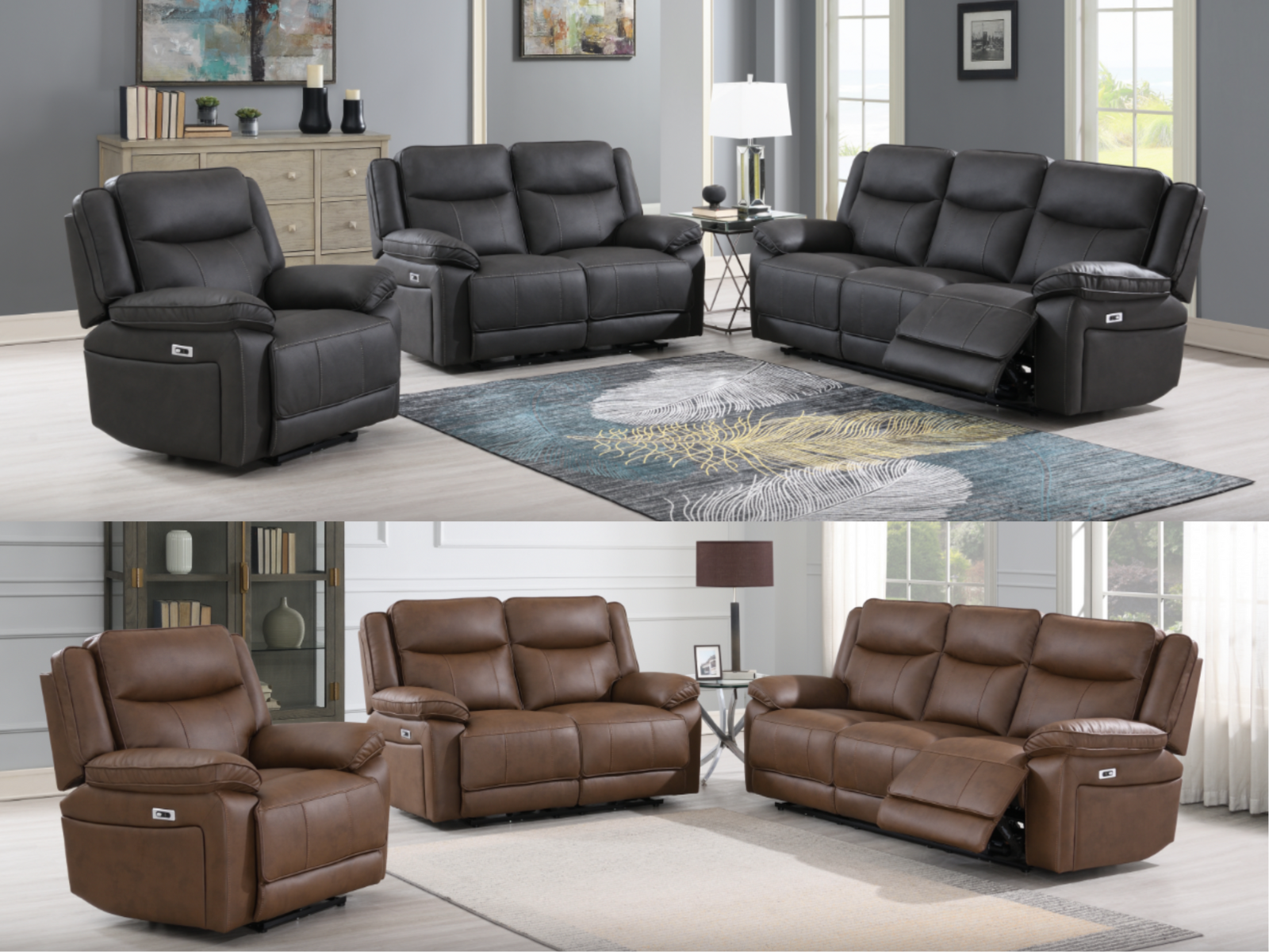 Torino Sofa Collection - 2 Colours and Manual or Electric Recline - Sofa Easy
